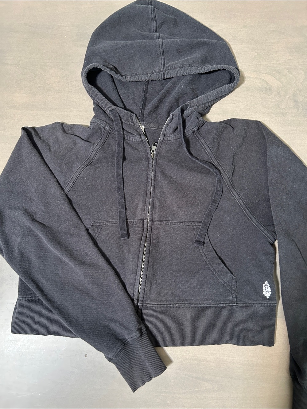 FP Cropped Black Hoodie